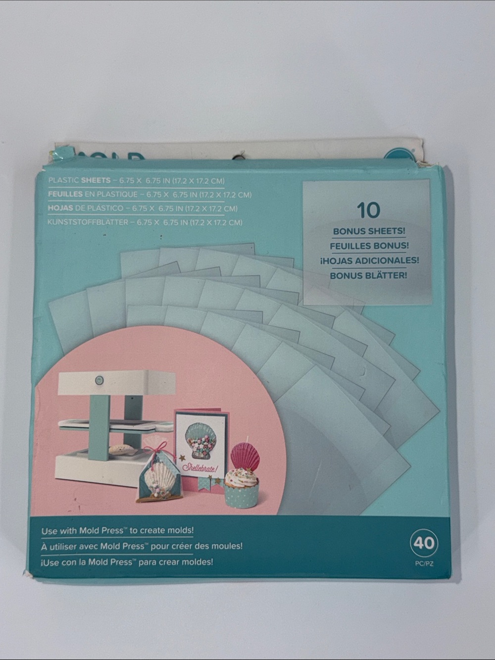 We R Memory Keepers Mold Press Plastic Sheets 40/Pkg-Clear